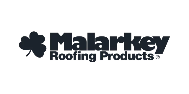 Malarkey logo: we install Malarkey roofing products