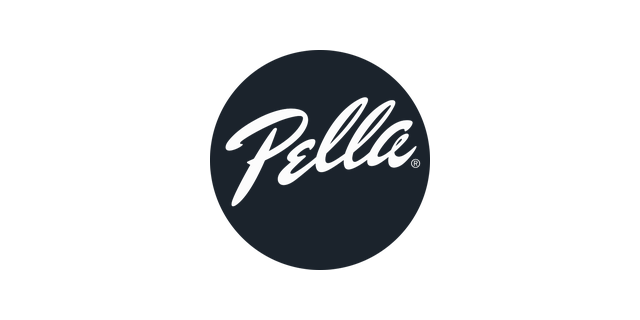 Pella logo: we install Pella windows and doors