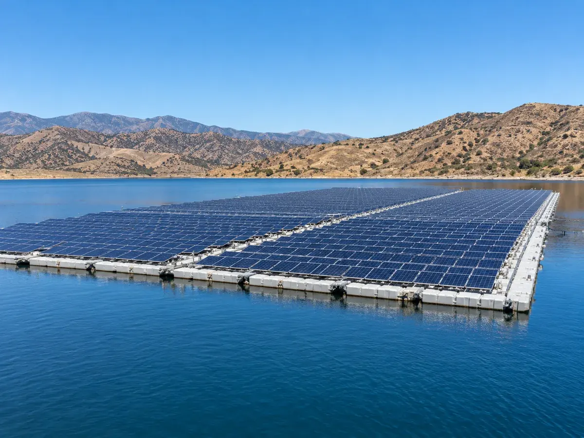 Floating solar system in Los Angeles, CA: reservoir sites