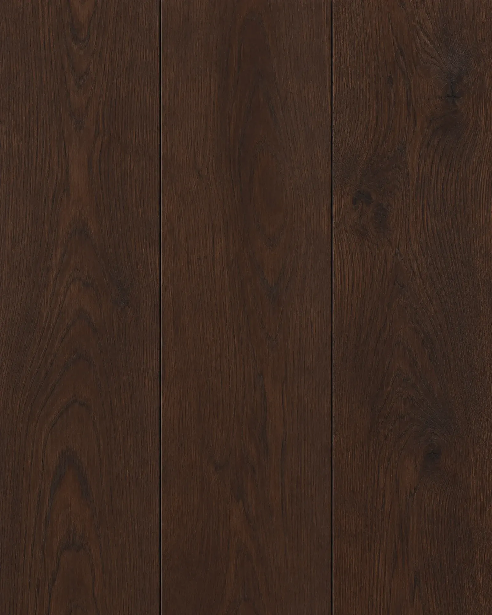 Espresso hardwood planks, close-up (representative image)