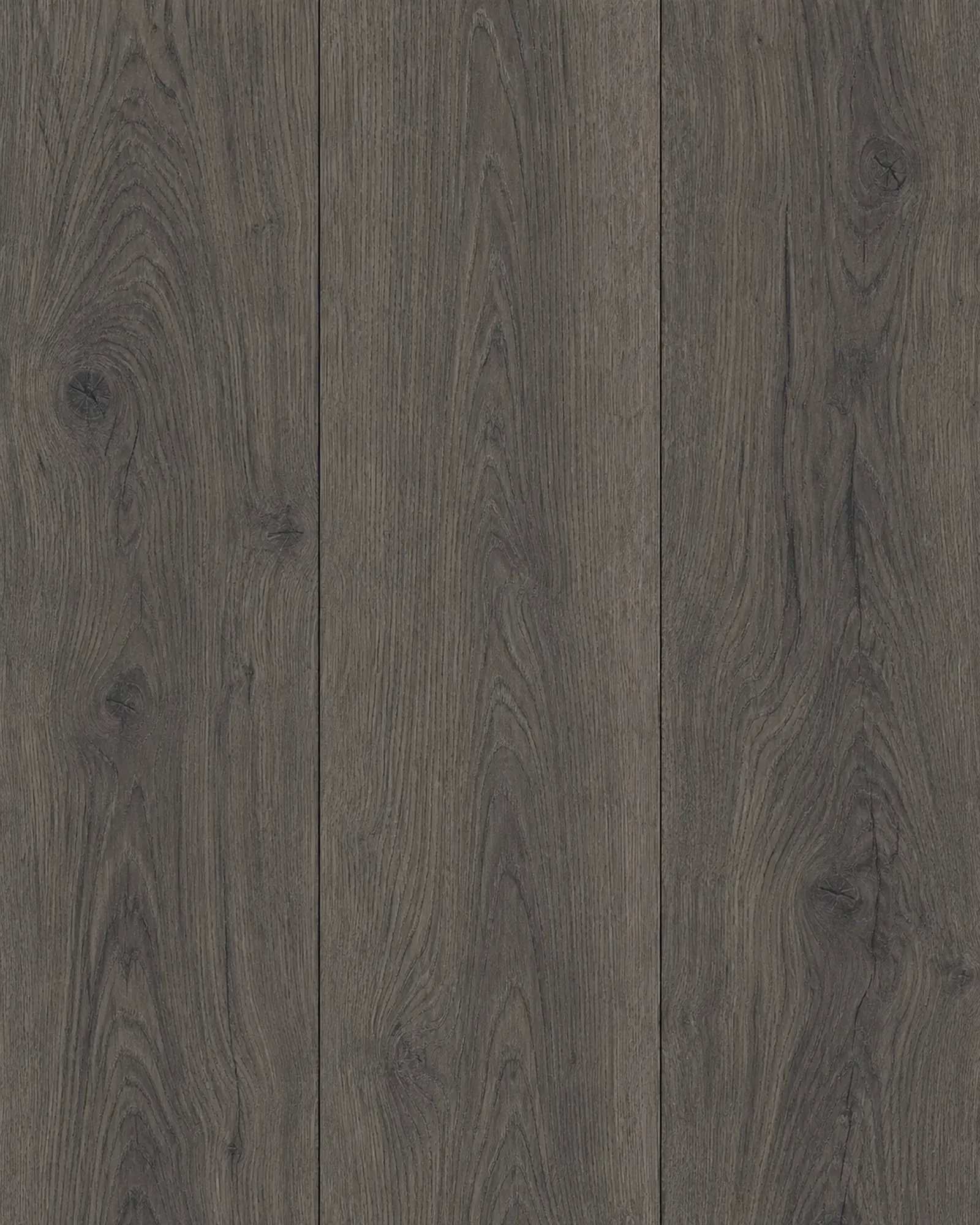 Charcoal Oak laminate planks, close-up (representative image)