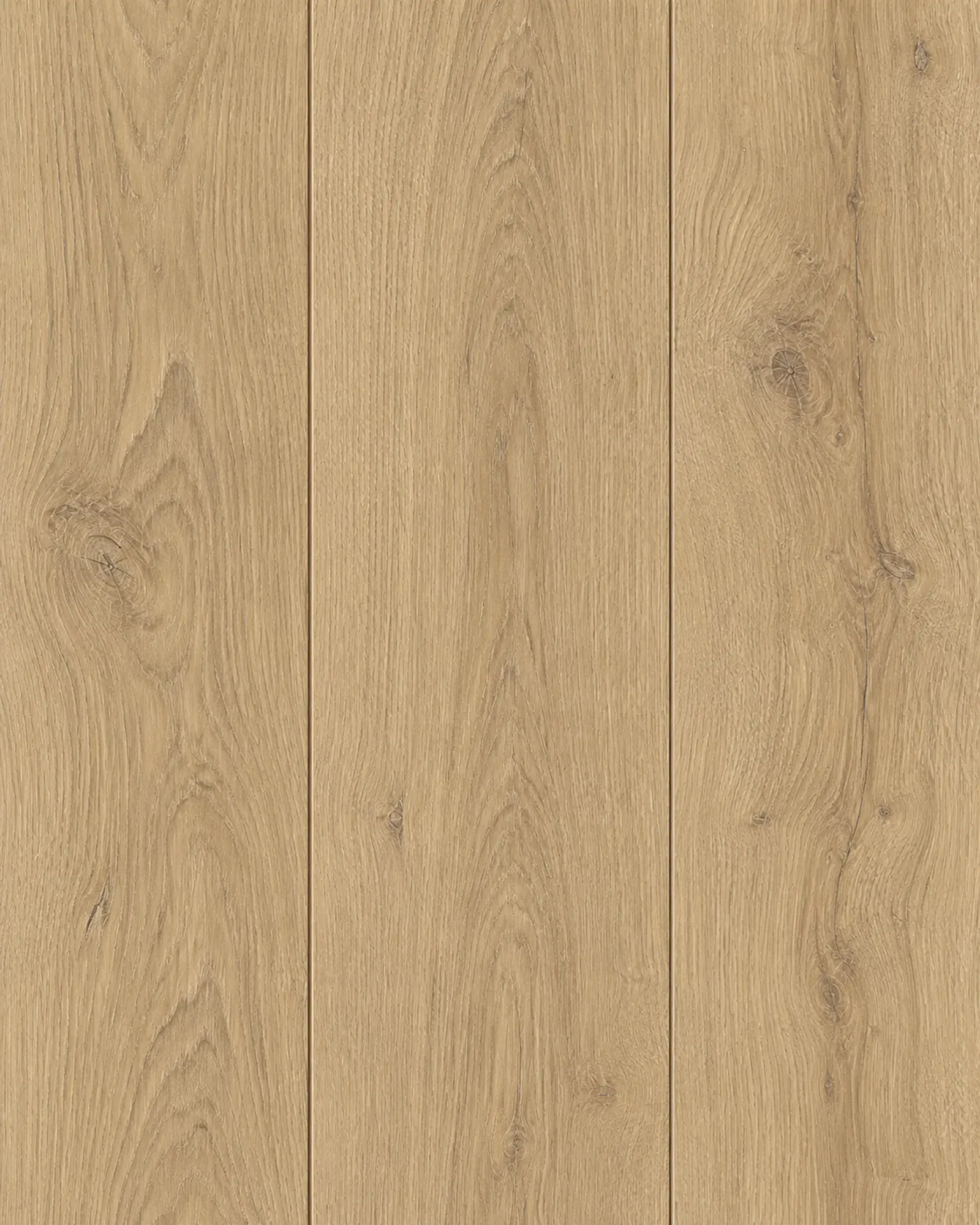 Natural Oak laminate planks, close-up (representative image)