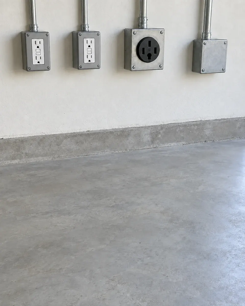 Garage outlet installation in Los Angeles, CA: GFCI outlets, a 240-volt outlet and EV-charger-ready wiring