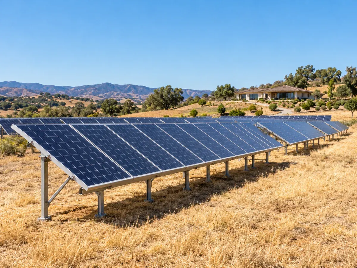 Solar power plant in Los Angeles, CA: private large properties